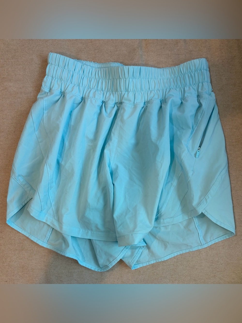 Lululemon size 6 Teal Light Blue Women's Athletic Shorts with Inner Liner